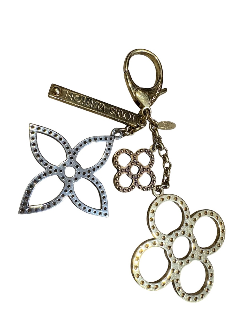Louis Vuitton Mixed Gold and Silver Flower Metal Tapage Key Charm - Picture 2 of 7